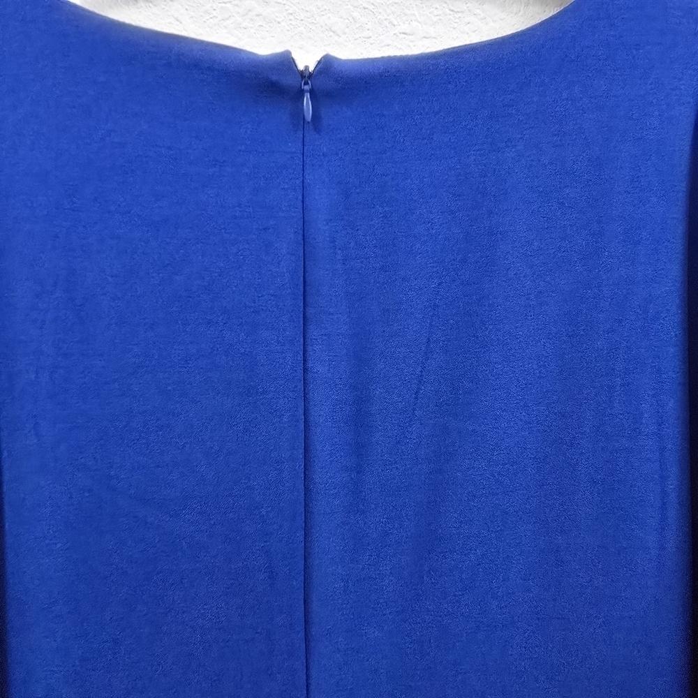 CeCe Qomens 3/4 Sleeve Moss Crepe Dress Blue Size 24W. - Picture 10 of 16